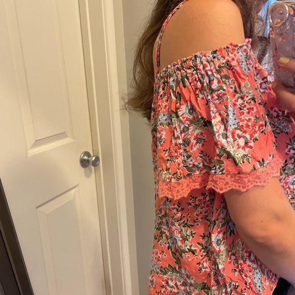 Floral off shoulder tank top summer - Picture 3 of 4